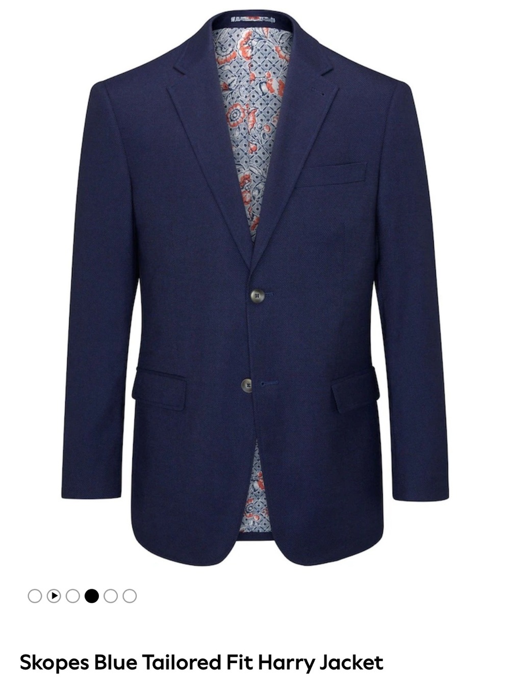 Skopes Mens Blazar, Coat Jacket Patch Pockets Tailored Fit Navy 46XT Preppy